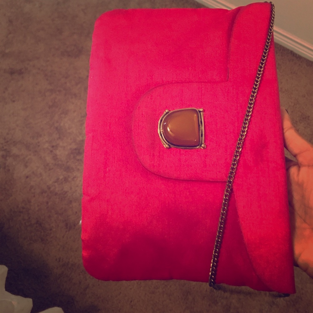Fab India pink clutch/ crossbody bag