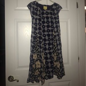Patterned navy dress