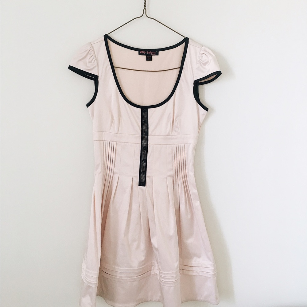Betsy Johnson dress, pink and black, retro dress
