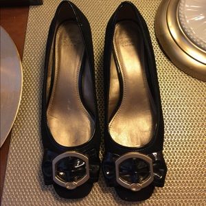 FINAL SALE Circa Joan & David Black Flats wGold