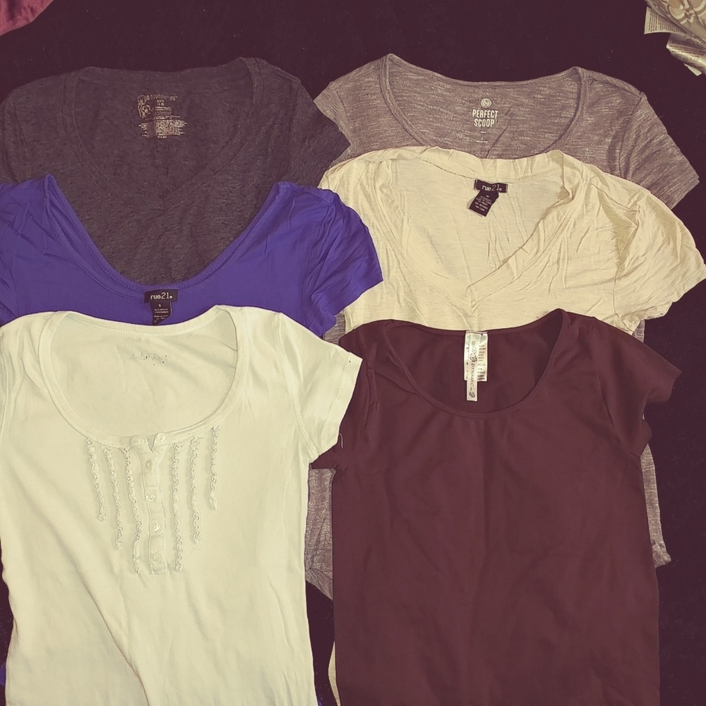 Lot of 6 solid tops