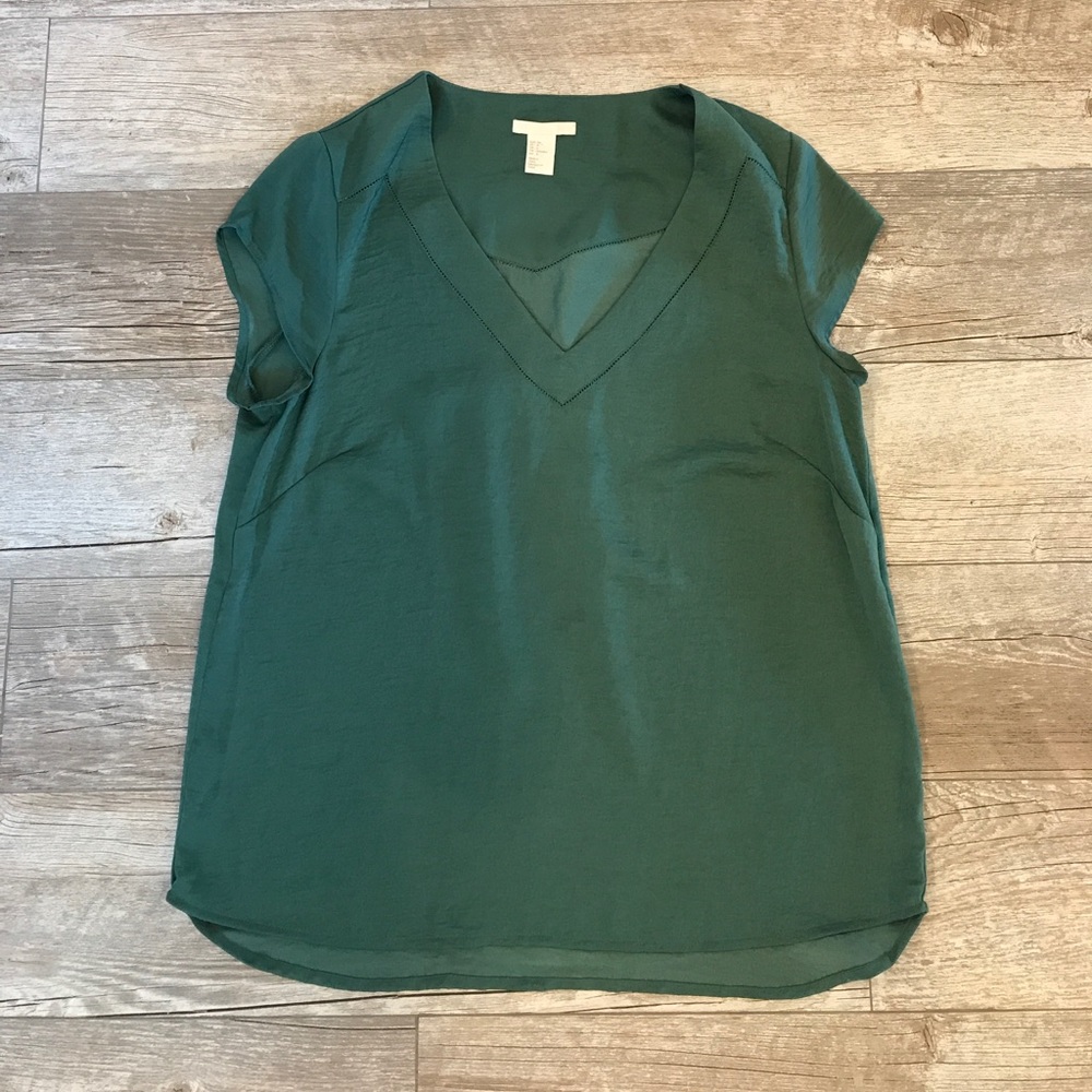 Green blouse H&M women's size medium