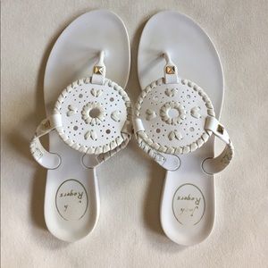 White Gel Jack Rogers Sandals