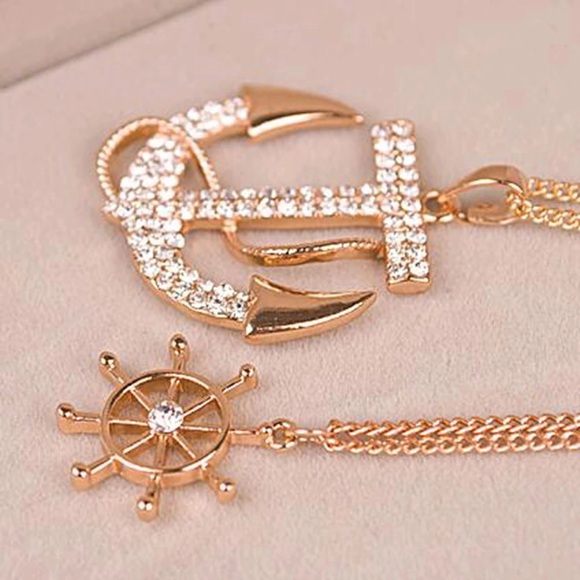 ⚓️HELM & ANCHOR ⚓️ WOMENS FASHION NECKLACE - Picture 2 of 2