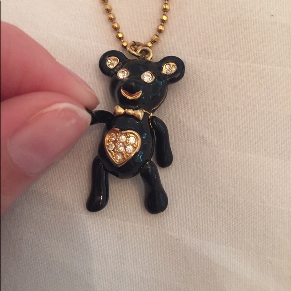 Betsy Johnson black bear necklace! Brand new! - Picture 3 of 7