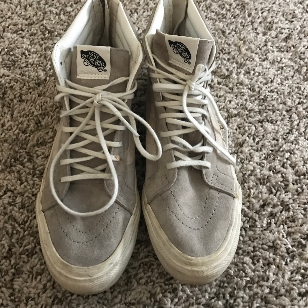 Gray and pink vans