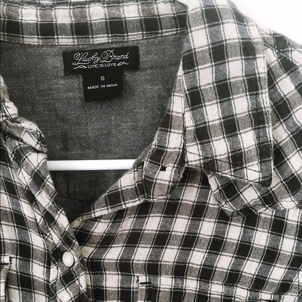 Blue plaid shirt from Lucky Brand