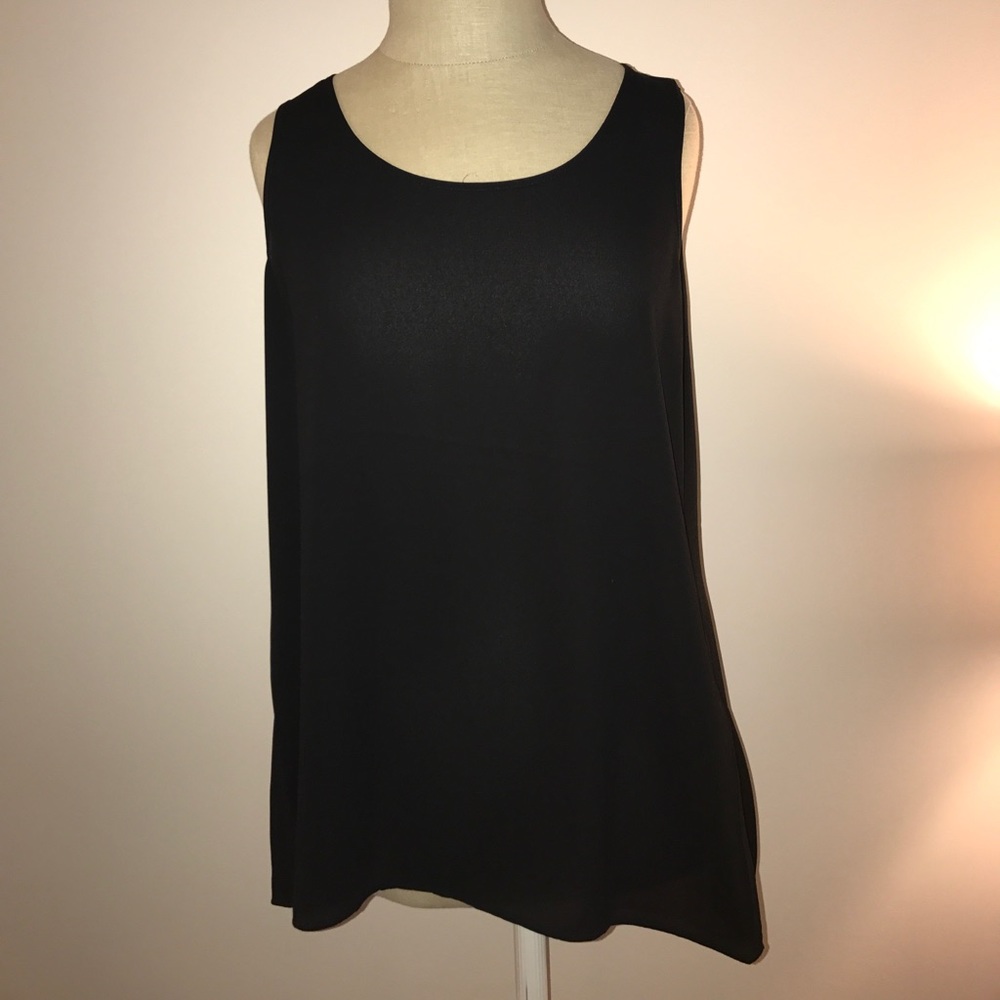 Express Black Silk Sleeveless Top