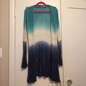 Anthropology crochet ombré sweater