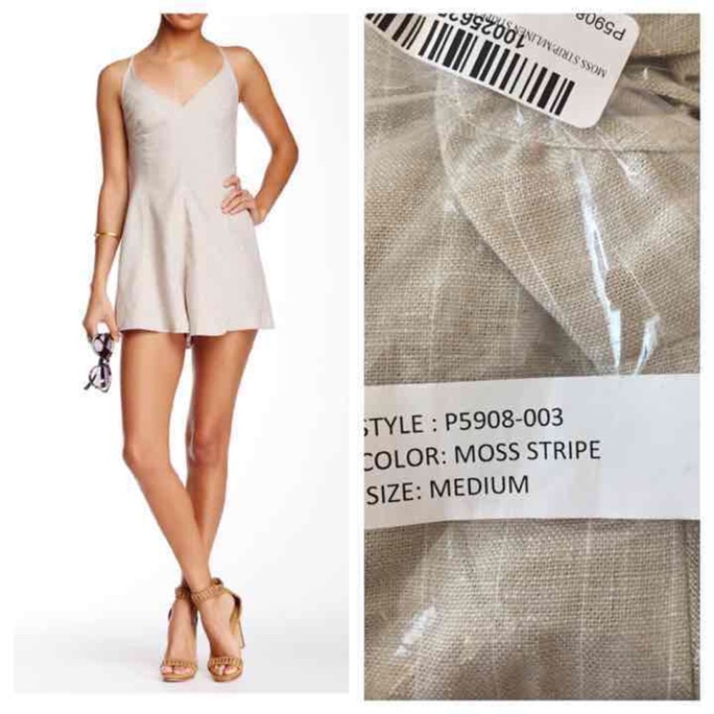 Linen blend romper M
