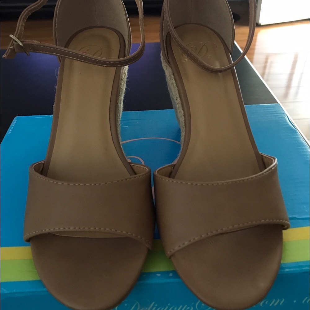 . Beige wedges