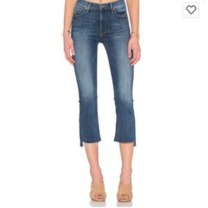 Mother insider crop step fray- not rough enough