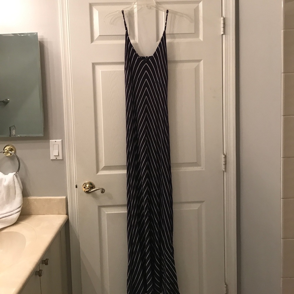 Sold- Dark navy and white stripped maxi