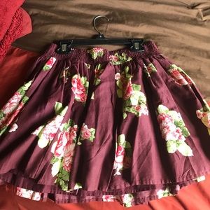 Hollister flowered skirt.