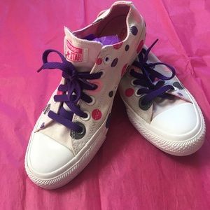 🔥Sale🔥Converse 🌺Polka Dots! Sz 8 women's