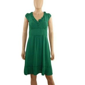Anthropologie (Maeve) green lined dress
