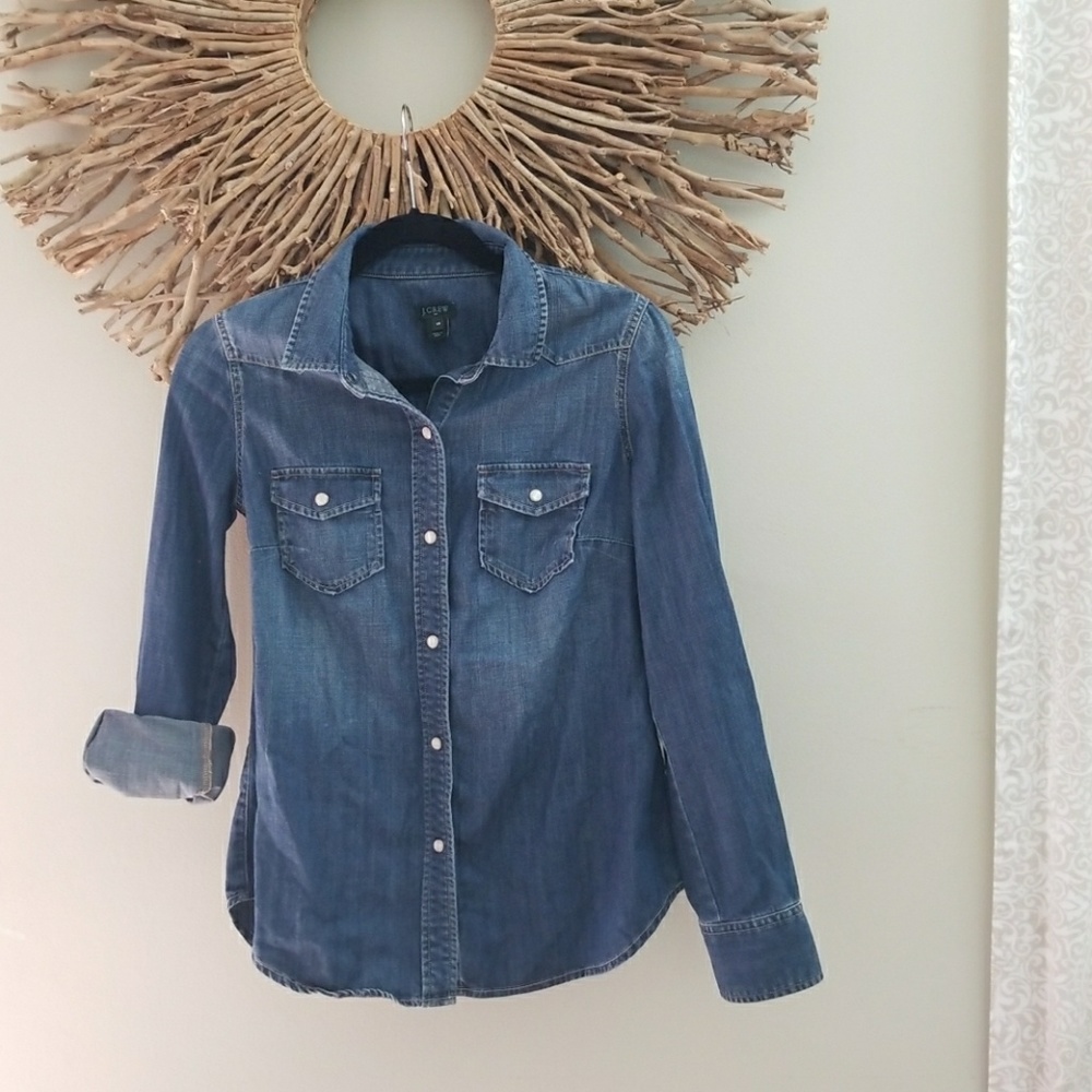 Denim button down