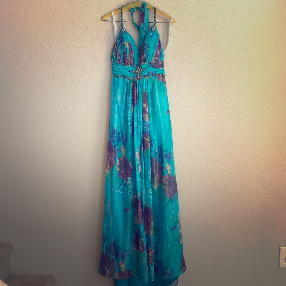 Couture beaded prom dress