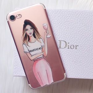 ✨🍷Fashion Girl Weekend iPhone 7 Plus Phone Case✨