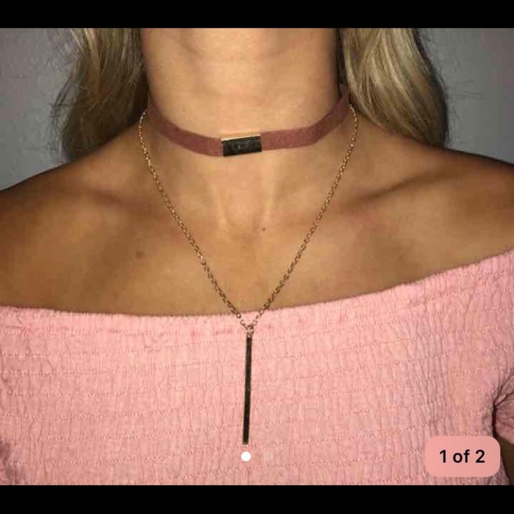 Brown and gold choker