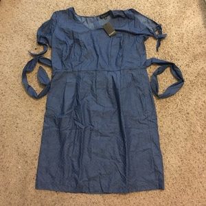 Cold shoulder chambray dress - Eloquii