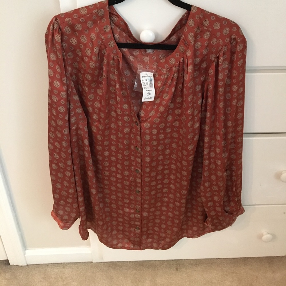 Roz & Ali 2x Medallion Blouse