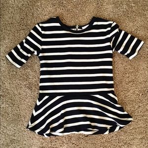 Navy and white Gap peplum