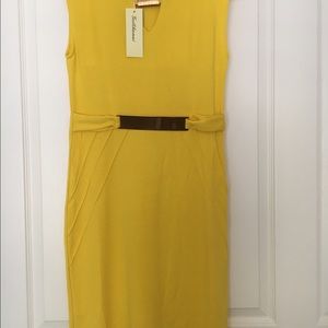 Yellow & gold pencil dress