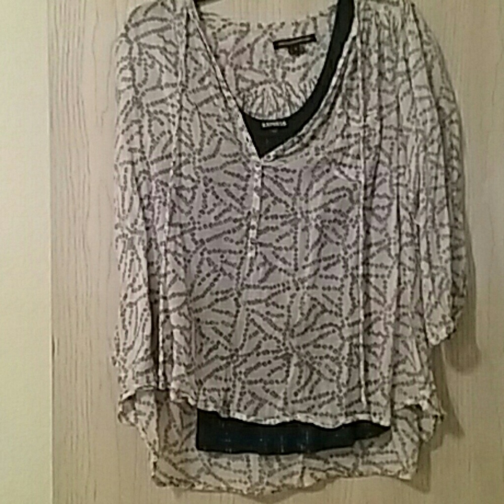 Blouse with blue tank