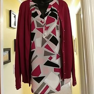 Gorgeous blouse and cardigan both new York &co