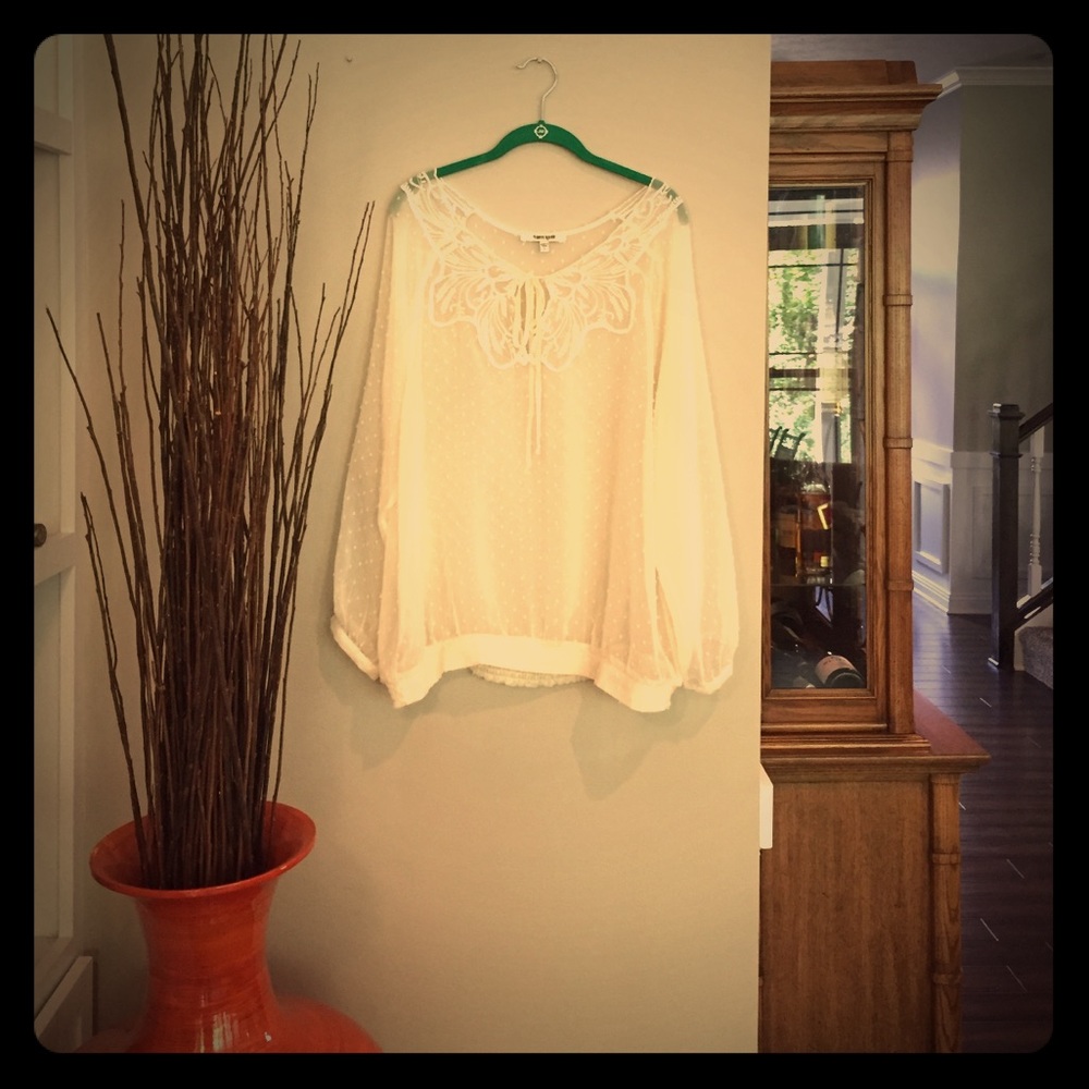Sheer Peasant Blouse