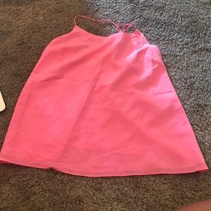 Lilly Pulitzer Bright Pink loose satin tank top L