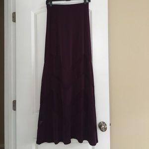 Express Wine Chevron Maxi Skirt