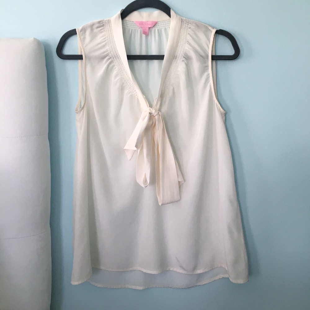 Lilly Pulitzer Ivory Silk Shirt
