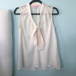 Lilly Pulitzer Ivory Silk Shirt