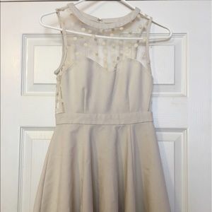 Cream polka dot dress