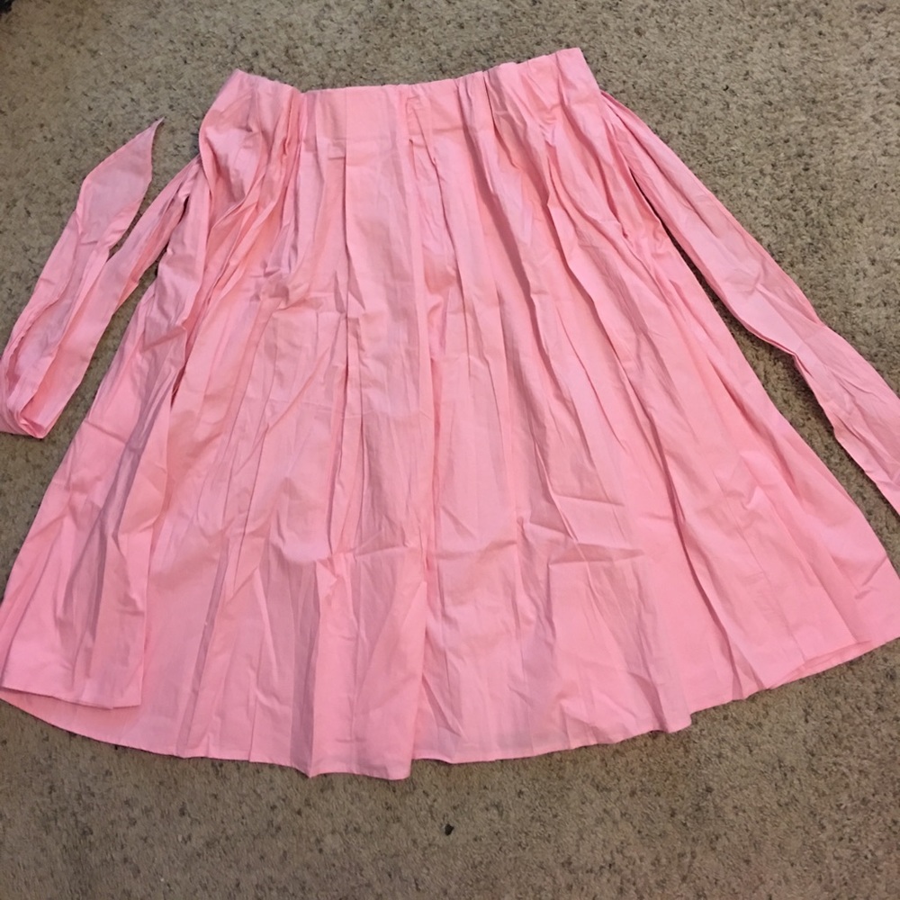 Tie waist midi skirt