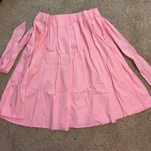 Tie waist midi skirt