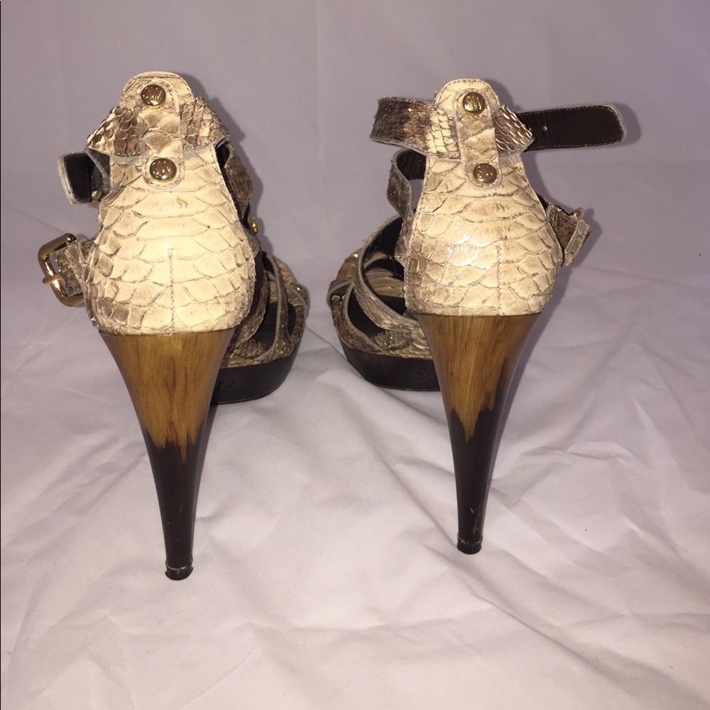 Stuart Weitzman Reptile Print Platform Pumps 8m - image 4