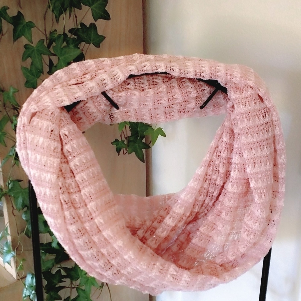 Maurices Pink Knit Infinity Scarf