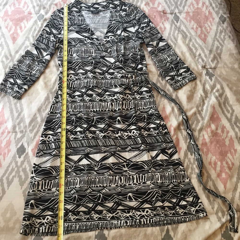 Tribal patterned wrap dress
