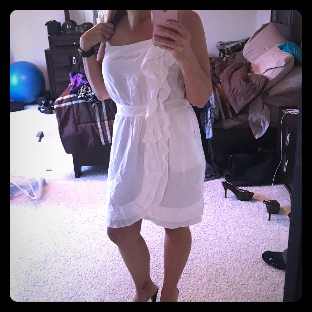 White BCBG dress