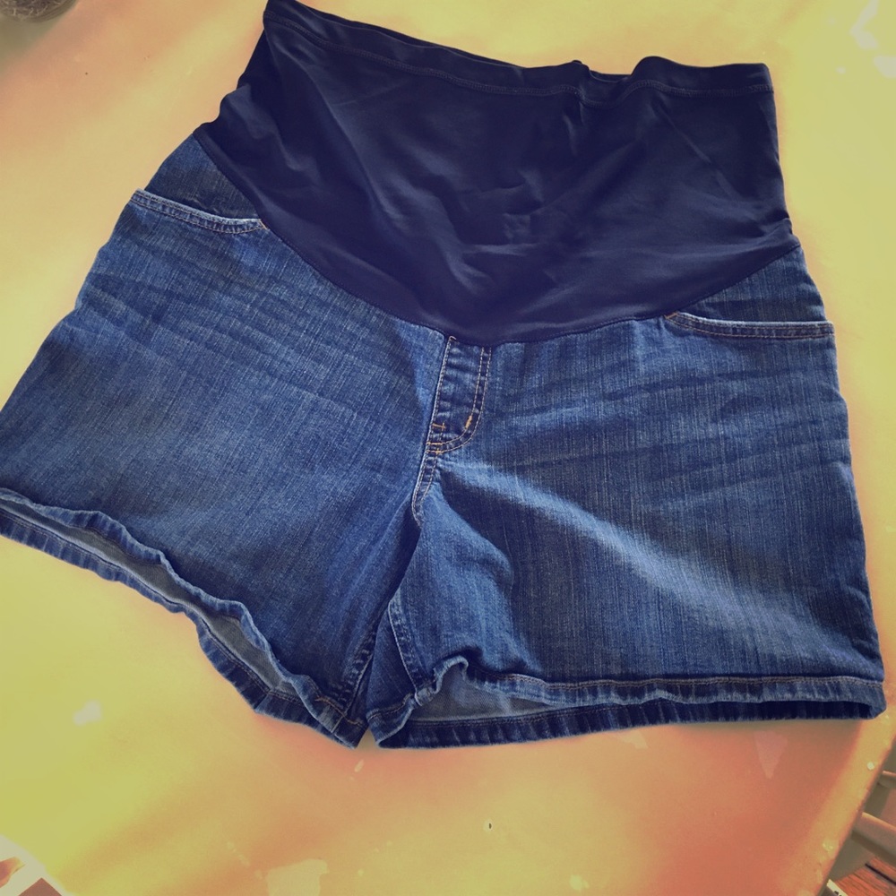 Maternity jean shorts