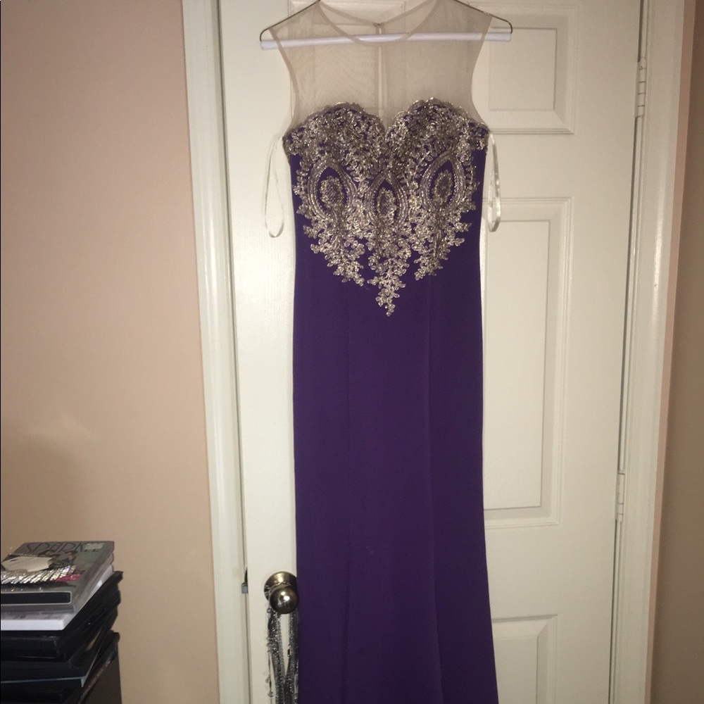 Purple and gold dress