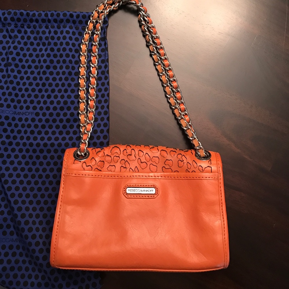 Authentic Rebecca Minkoff cognac leather purse.