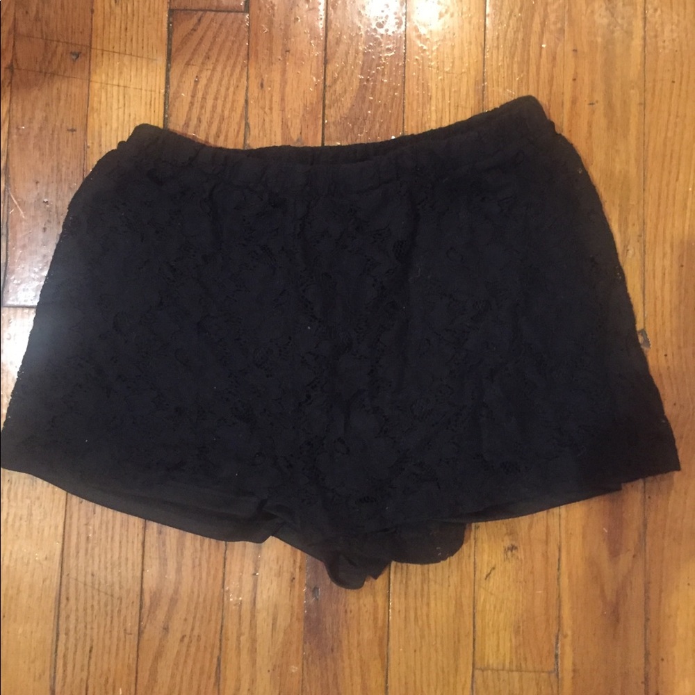 Black lacy shorts