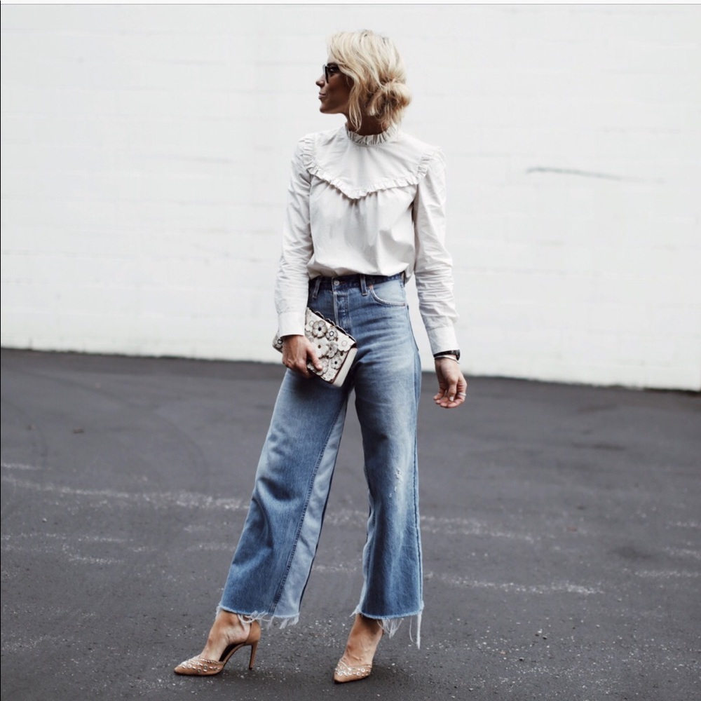 RE/DONE High Rise Wide Leg Crop 28