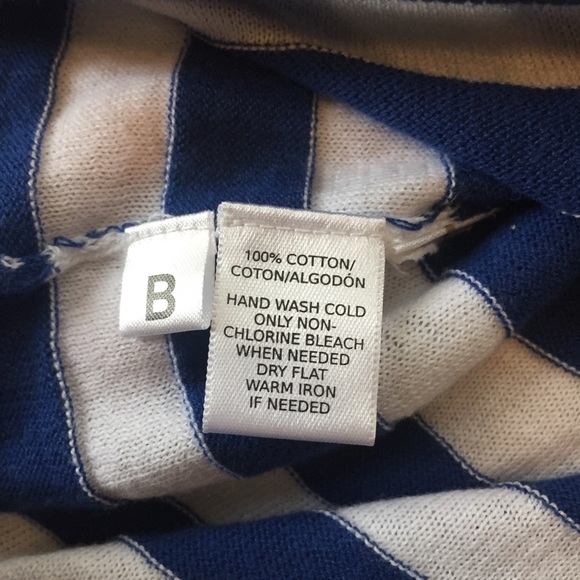 Blue and white striped LOFT sweater - Picture 3 of 3