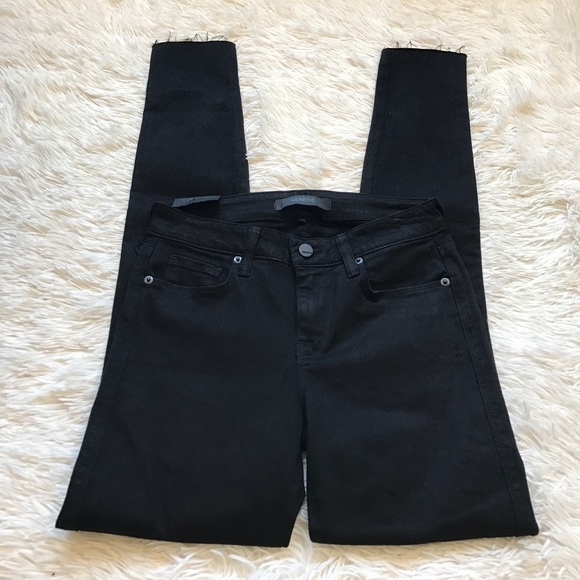 Genetic Shya Black Skinny Raw Hem Jeans - Picture 2 of 8