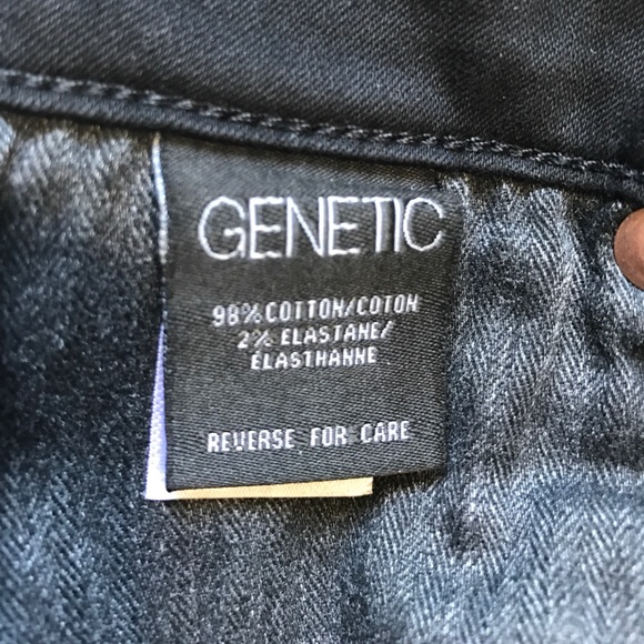 Genetic Shya Black Skinny Raw Hem Jeans - Picture 6 of 8
